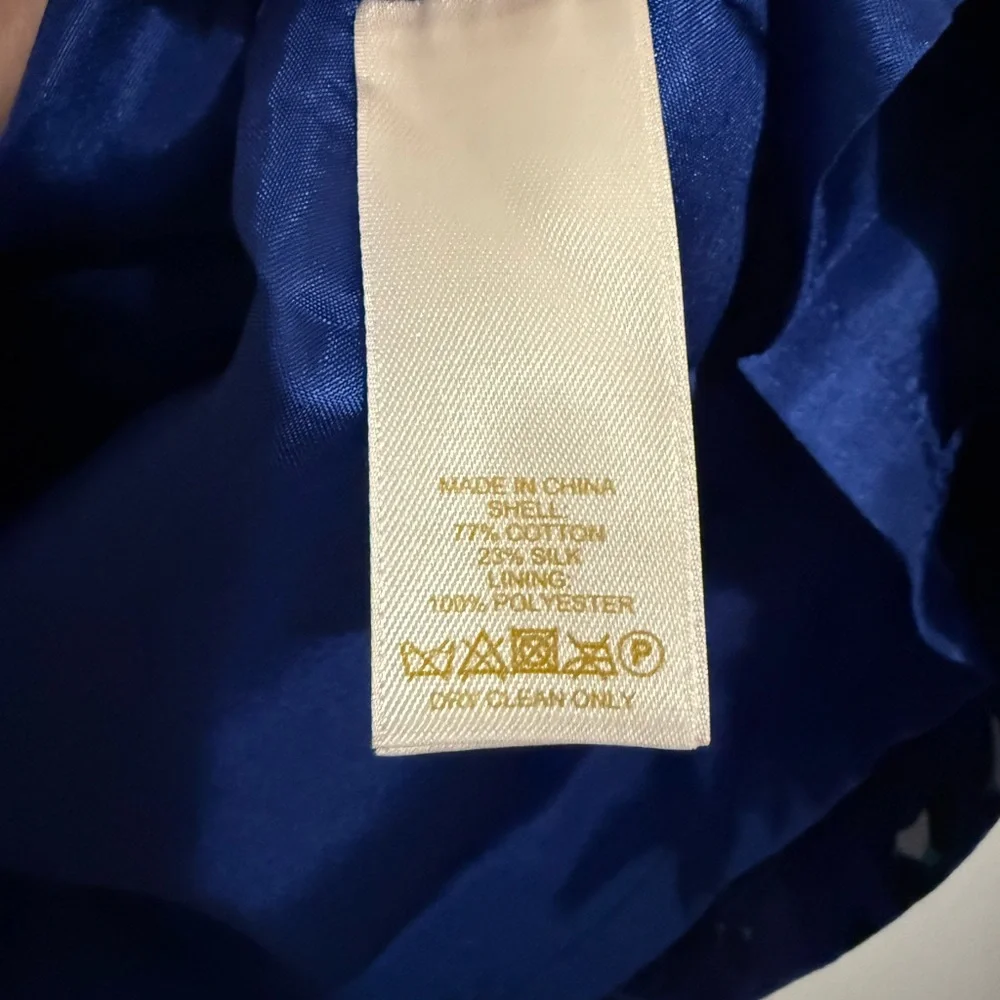 Kate Spade NY Dawson Cyber Cheetah Print Dress Blue V-Neck Pockets Like New 8 - Picture 5 of 9